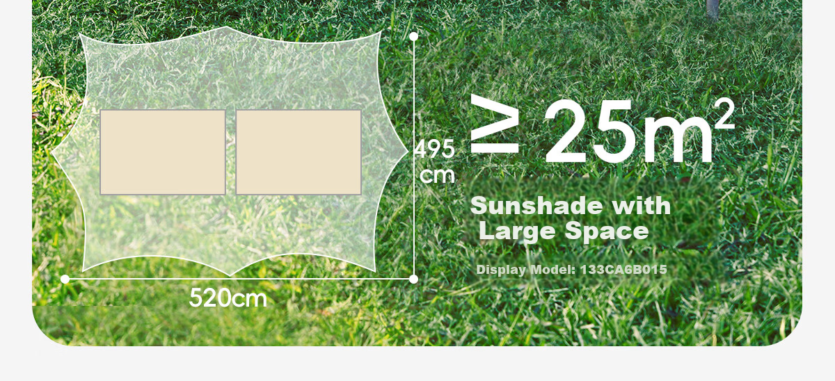 CAMEL Outdoor Titanium Black Gel Canopy Tent Camping Sun Protection Rain Shelter Equipment 133CA6B014 18