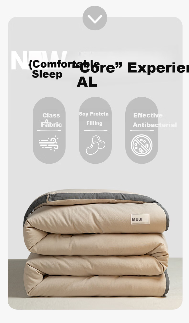 Wuyinliangpin Three-Dimensional Quilt, Class A 10% Soybean Fiber All-Season Comforter, Air Conditioning Quilt, Summer Quilt, 3 Jin (1.5 Kg), 150*200cm, [Light Coffee] 2