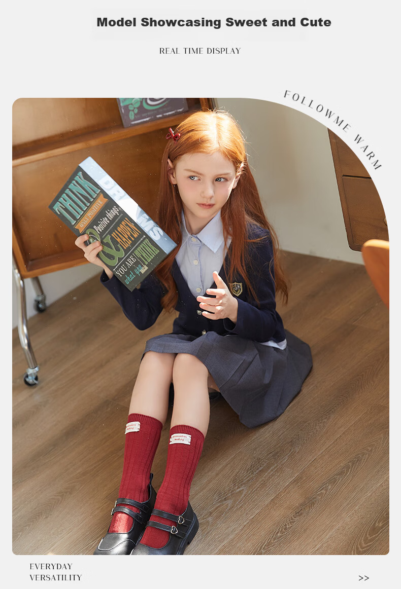 Follow Me Girls' Leather Shoes Spring Autumn Soft Sole Genuine Leather School Performance Princess Shoes Black Size 27 8