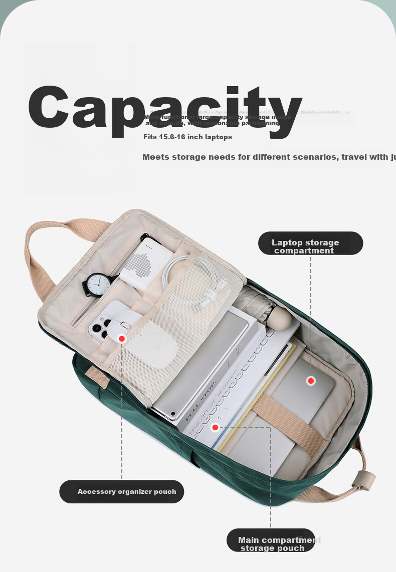 BRINCH Laptop Backpack for Men And Women, Compatible with Xiaomi And Huawei, Suitable for 15.6/16 Inch Laptops, Business Travel Bag 4