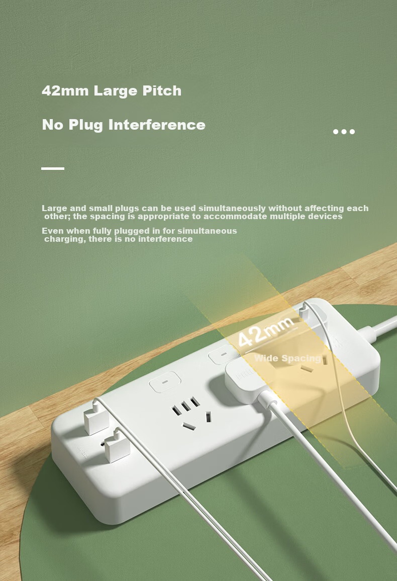 PHILIPS 30W GaN Fast Charging Surge-Protected Power Strip 6-Outlet Combo with Master Control 1.8m High Power Protection Extension Cord 7
