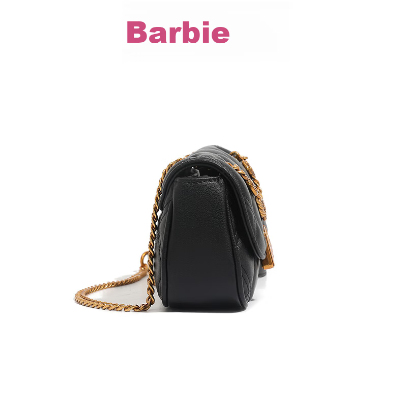 Barbie Ladies Handbag, 2026 Luxury Brand Chain Crossbody New Style Diamond-Quilted Shoulder Bag, Valentine's Day Gift, Birthday Present for Best Friends