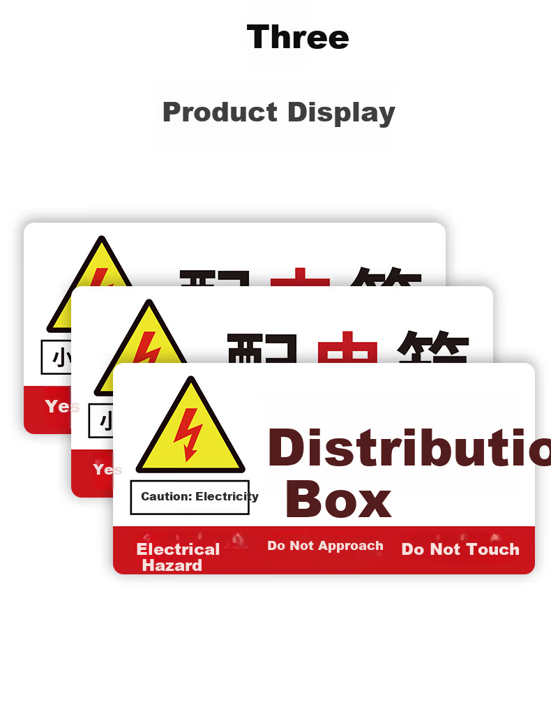 Yijuzhangning PVC Caution Electric Shock Safety Sign Sticker, Hazard Warning Label, 10 Pieces, 5*10cm 8