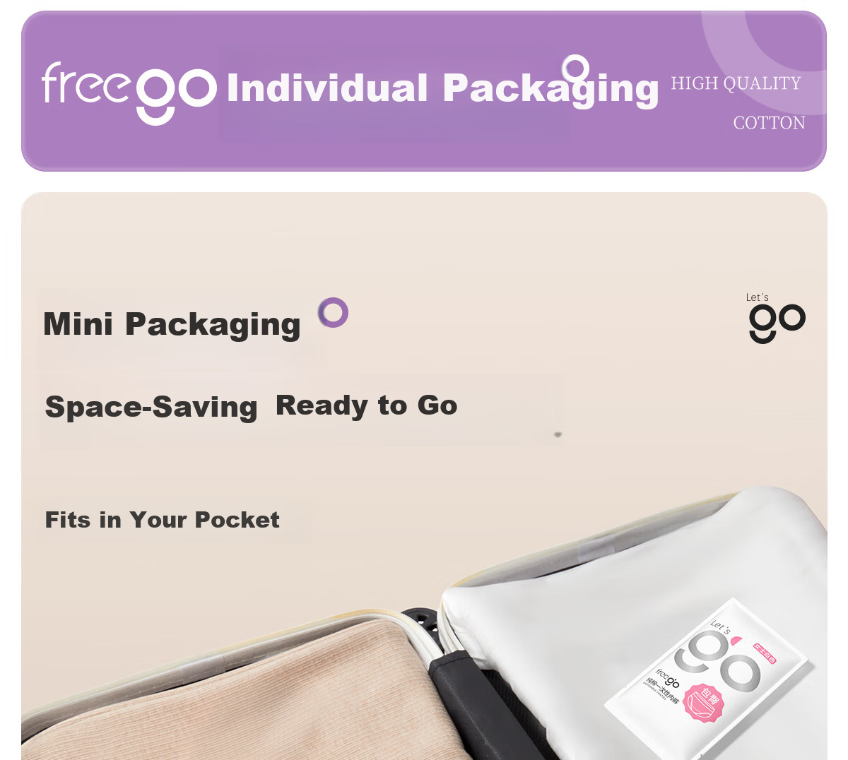 Freego Disposable Women's Cotton Sterile Postpartum Maternity Travel Antibacterial Underwear White L Size 20 Pieces 25