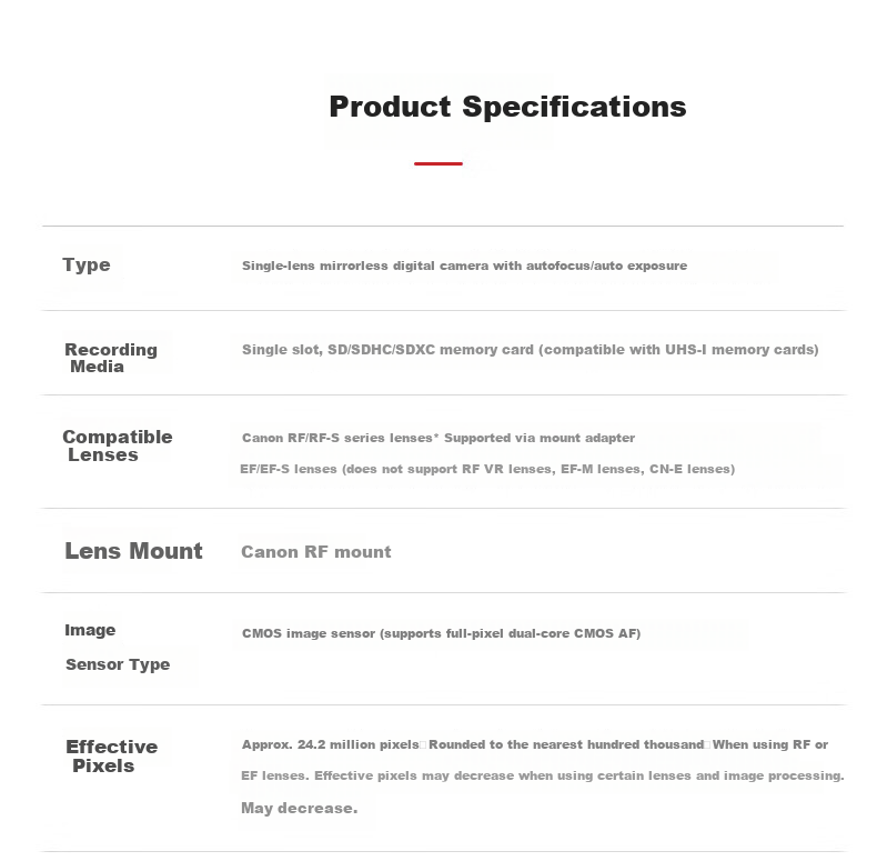 Canon R50 Mirrorless Camera, Travel Photography Dedicated Camera, 4K Video Vlog Shooting, Entry-Level APS-C Mirrorless Camera, Canon R50 White Body 11