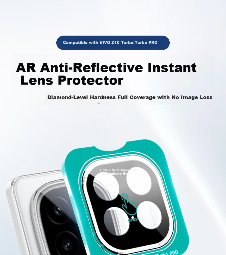 ESCASE [Quick Application Box] Camera Lens Protector for Vivo IQOO Neo 11, AR Anti-Scratch Tempered Glass Film, Ultra-Thin Full Coverage Glass Film for Camera, New Model 2