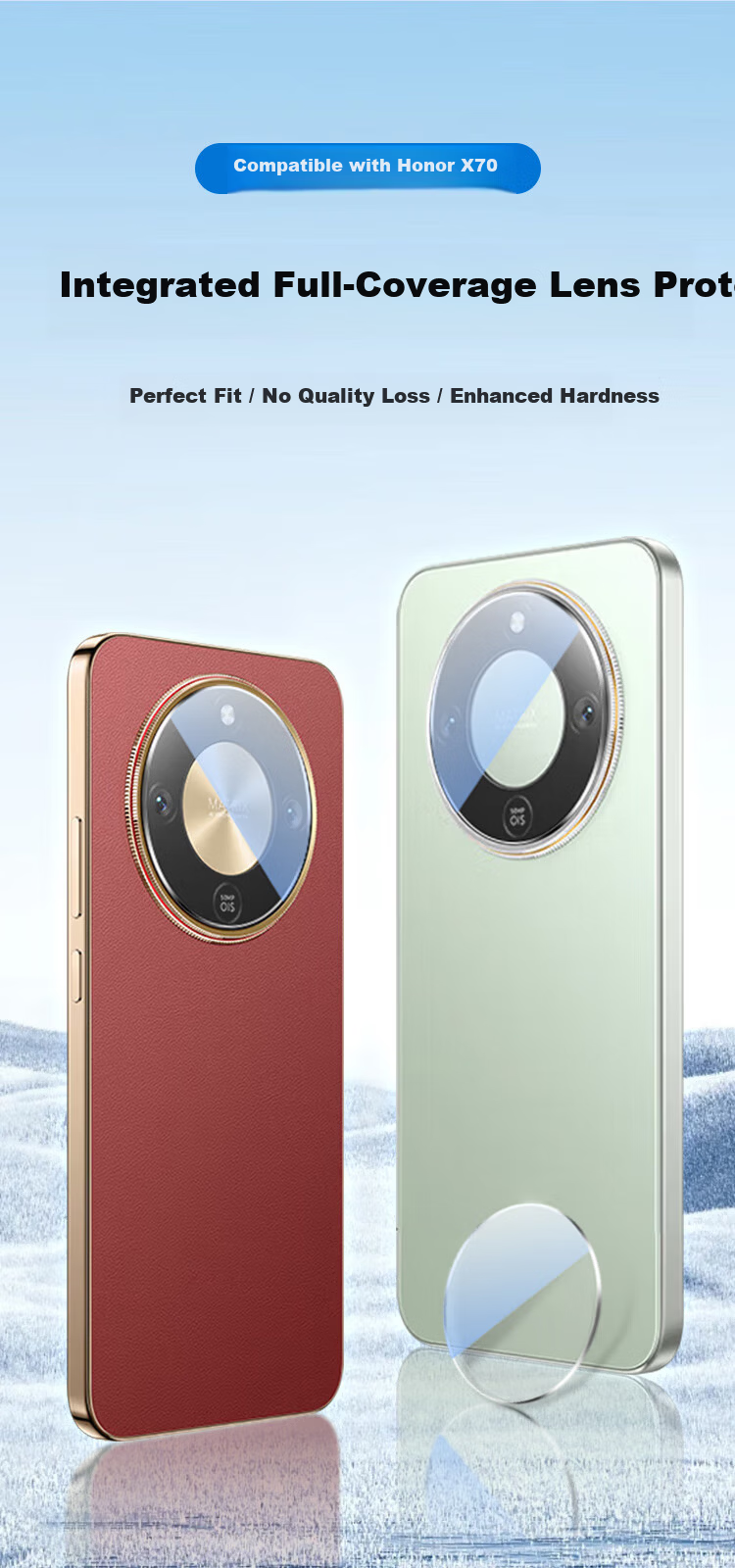 KOOLIFE [2 Pieces] Compatible with Honor X70 Lens Protector Film Rear Camera Protective Film AR Anti-Reflective Ultra-Thin High-Definition Scratch-Resistant Dustproof Film 2