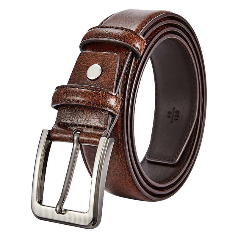 CARTELO Men's Genuine Leather Casual Versatile Pin Buckle Belt Valentine's Day Birthday Gift for Boyfriend Husband Dad