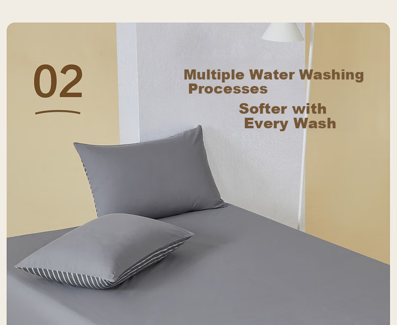 Mercury Home Textiles 100% Cotton 60-Count Washed Long-Staple Cotton A-Class Bed Sheet Single 160x230cm 10