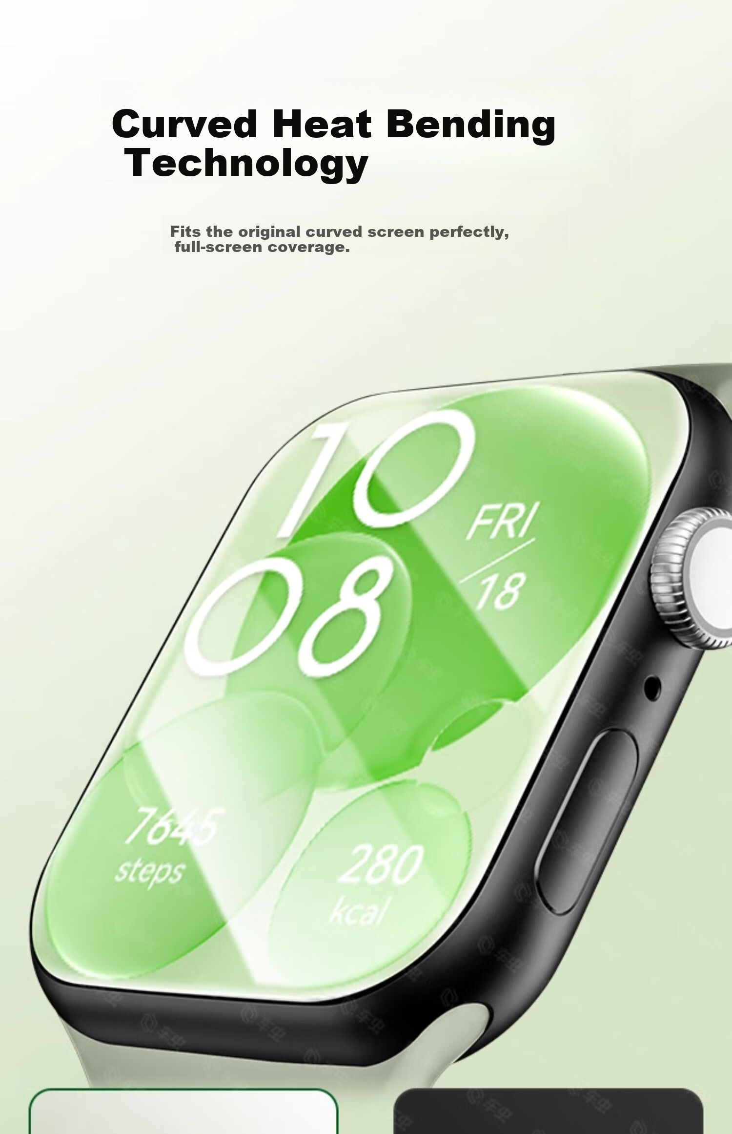 Smorss [2-Pack AR Anti-Reflection Instant Application Screen Protector] Compatible with Huawei Watch Fit 4 Pro Tempered Glass Film, Anti-Glare Full Coverage Protective Film 6