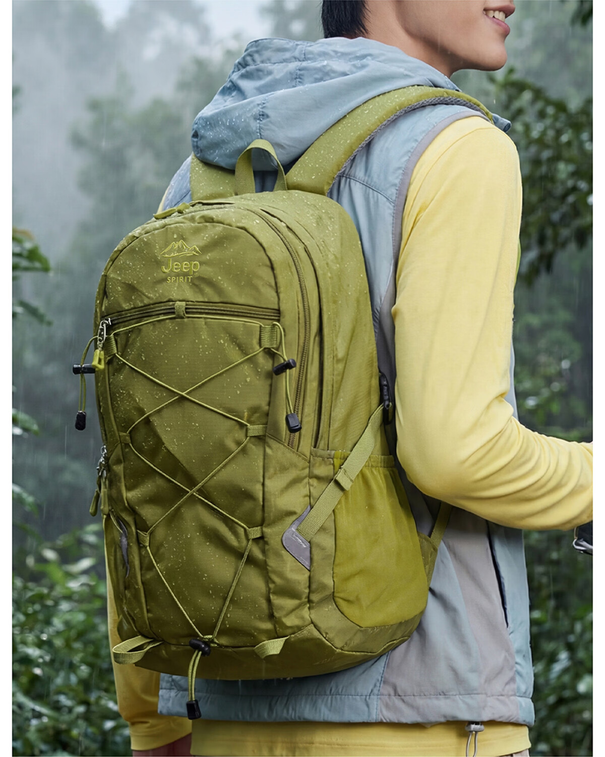 JEEP SPIRIT Outdoor Hiking Mountaineering Backpack Large Capacity Waterproof Camping Lightweight Travel Bag for Men and Women 20