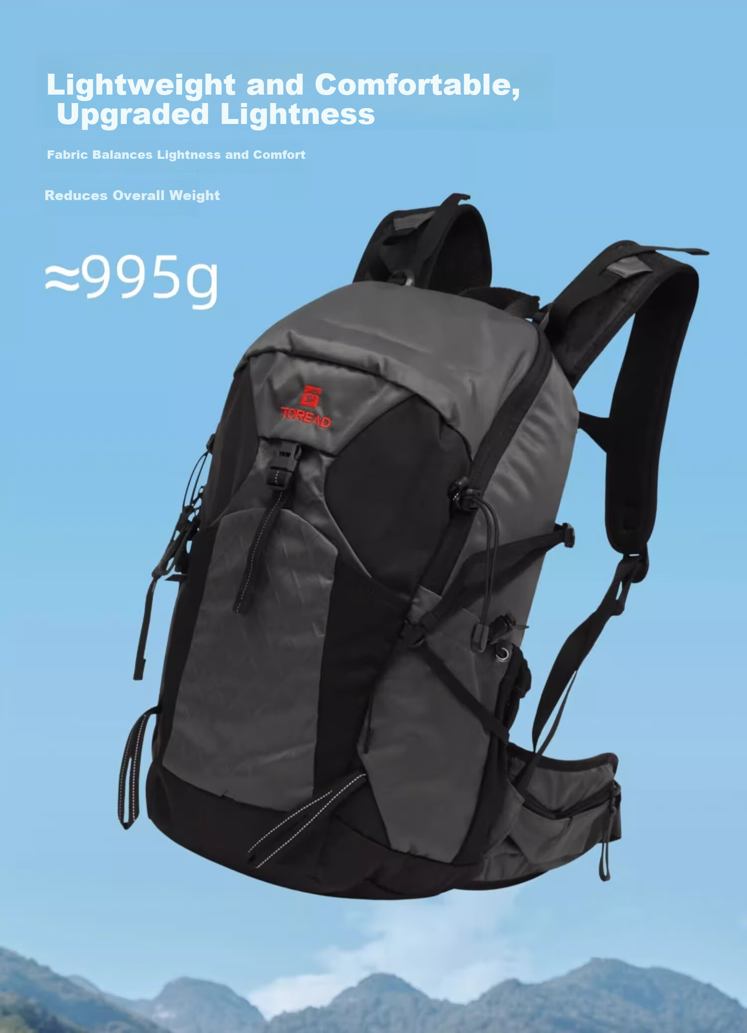 TOREAD Snow Mountain AIR Hiking Backpack, 38L Outdoor Professional Trekking Rucksack, Multifunctional Carrying Travel Bag, Charcoal Gray 8