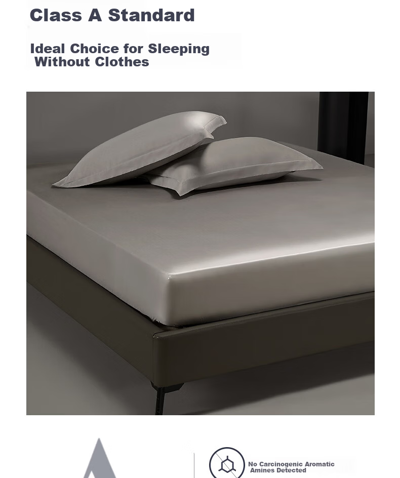 Mercury Home Textiles 100-Thread Count Cotton Satin Fitted Sheet, A-Class Long-Staple Cotton Mattress Protector Cover, 1.2x2.0m Bed 5