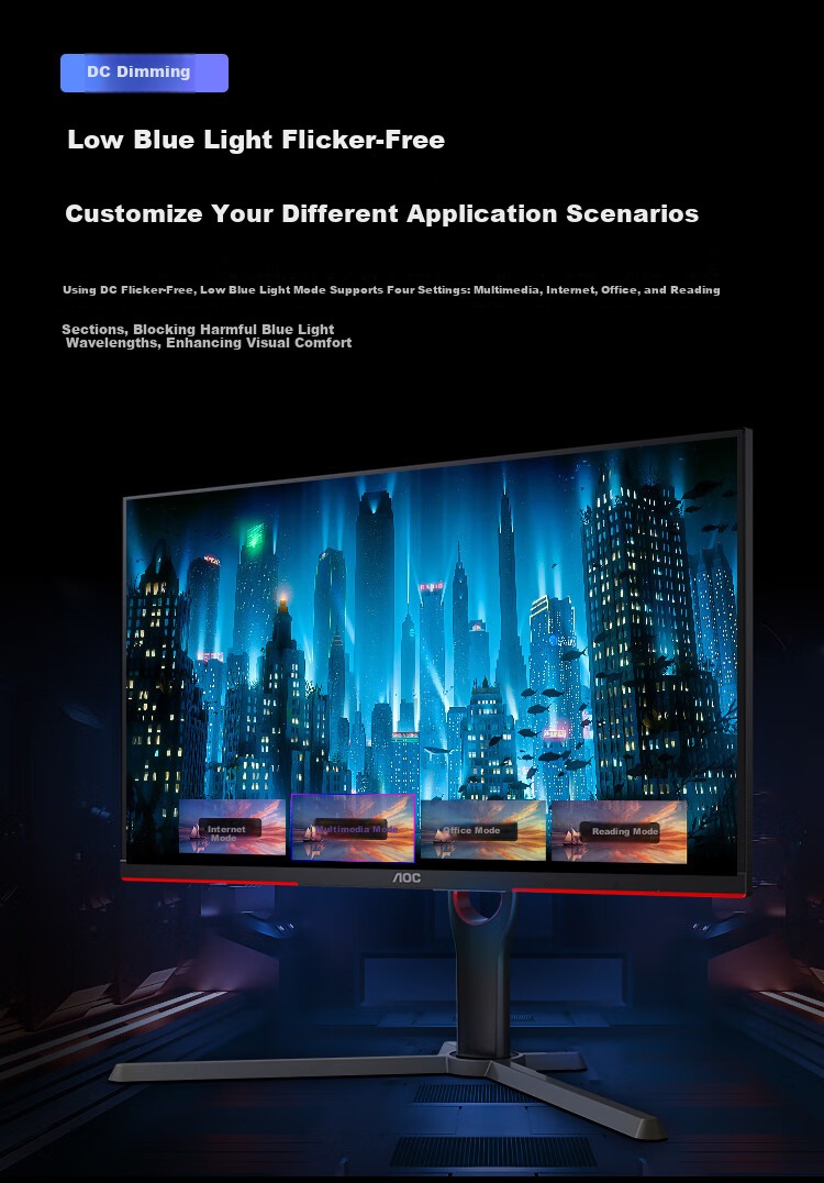 AOC 24.5-Inch 420Hz FastIPS LCD, 1ms Response Time, HDR400, Hardware Low Blue Light, Gaming And E-Sports Computer Monitor, Zeus Shield 25G 4K 5