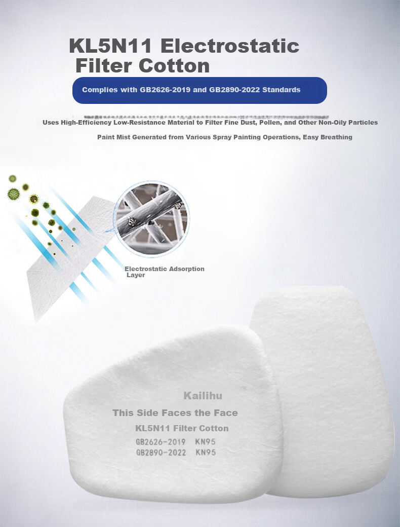 Kailehu Gas Mask Respirator Paint Spray Dustproof Industrial Chemical Pesticide Organic Vapor Protective Face Mask 4