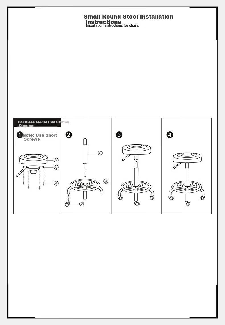 Muhan Yue Adjustable Swivel Chair Bar Stool Rotating Reception Counter Cashier Hair Salon Home High Stool Round Beauty Stool 16