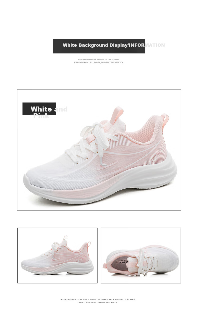 Warrior Official Women's Sports Shoes 2026 Summer New Trend Lightweight Breathable Casual Shoes White Black Purple Size 37 18