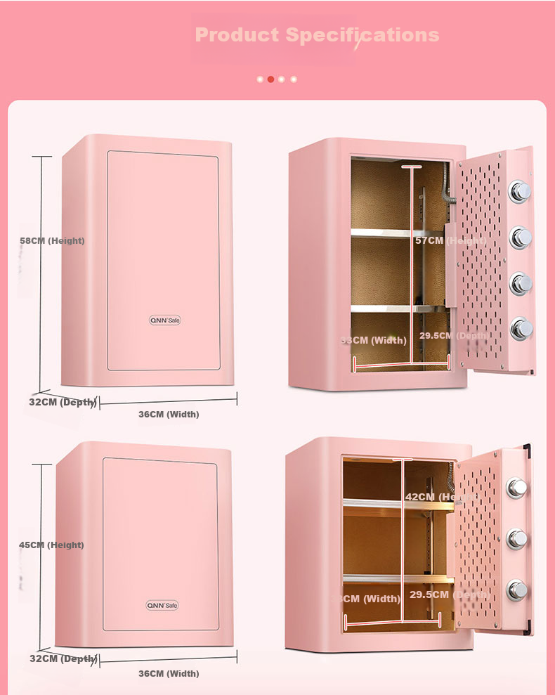 All-in-One Smart Safe 30CM High Fingerprint Password Six Unlock Methods Home Anti-Theft Office Small Safe Remote Access Wall/Cabinet Built-in Security Box 19