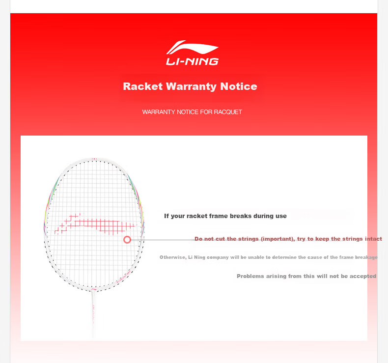 Li-Ning Badminton Racket, Thunder Small Steel Cannon, Full Carbon Fiber, Offensive Type, Ultra-Light High Tension Single Racket, White, 4U, Pre-Strung 11