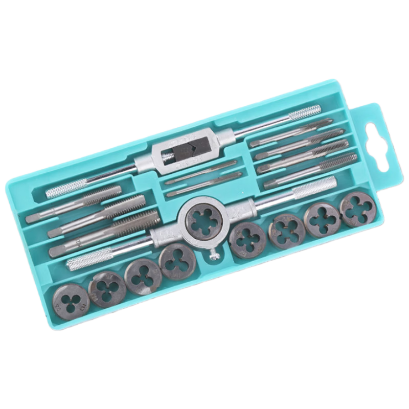 Fengshang 20-Piece Tap and Die Set Manual Tap Wrench Die Handle Thread Screw Repair Tool