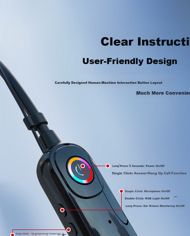 Cuckoo G20 Wireless Live Sound Card Set Headset Microphone Integrated Neckband Open Outdoor Internet Celebrity Singing Equipment Live Streaming 17