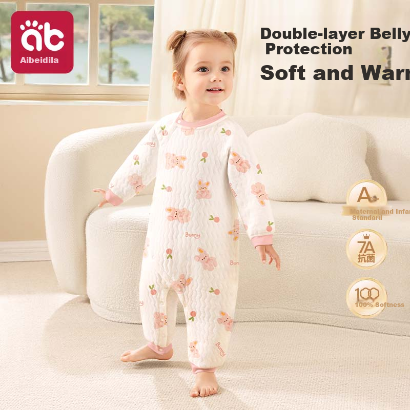 AIBEDILA Baby Romper Spring Air Layer Warm Onesie Infant Bodysuit Jumpsuit