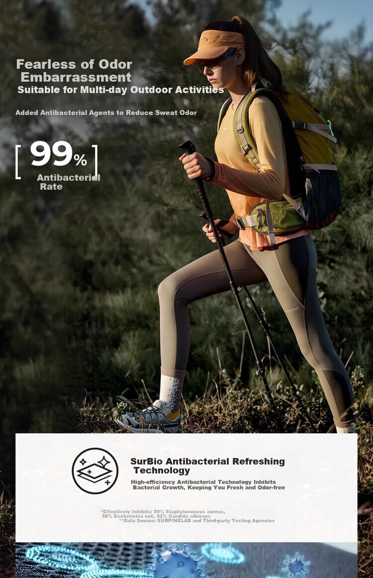 SURPINE Wind-resistant Series Durable Hiking Tights Outdoor Sports Sun Protection Quick-dry Long Pants Cold Pine Green L 7