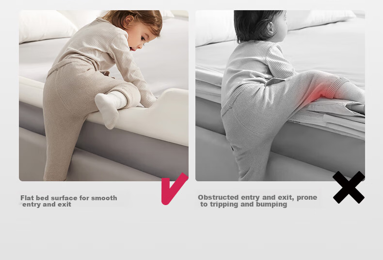 Babycare Bed Rail Baby Crib Guardrail Anti-Fall Protective Fence Children's Barrier 1.8m Dot White 3