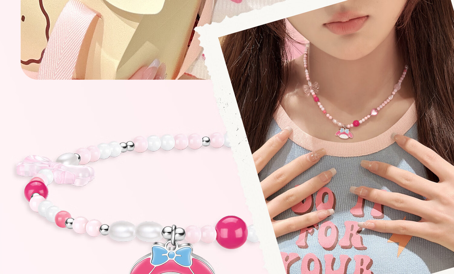 Chao Se Hui Sanrio Kuromi Children's Necklace Girls Birthday Gift Necklace for Girls Daughter Back to School Gift 3218 18