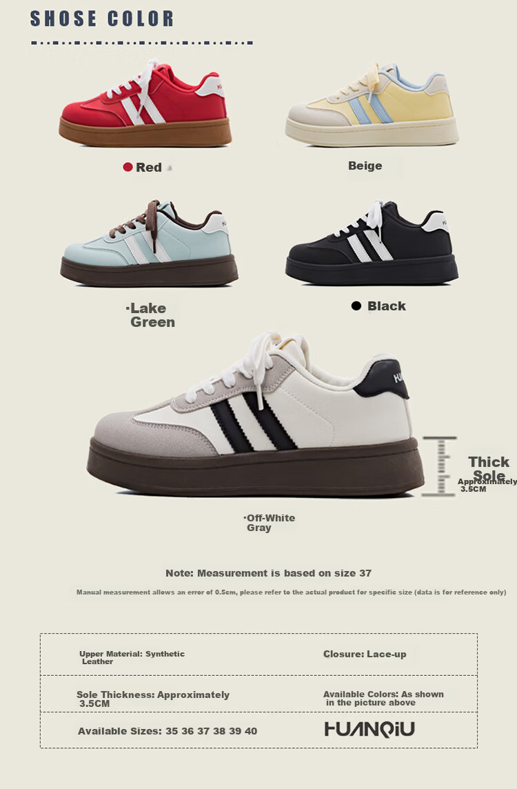 Global Original Vintage Style Black Women's Sneakers 2026 New Ins Versatile Thick Sole Height Increasing Skate Shoes 1