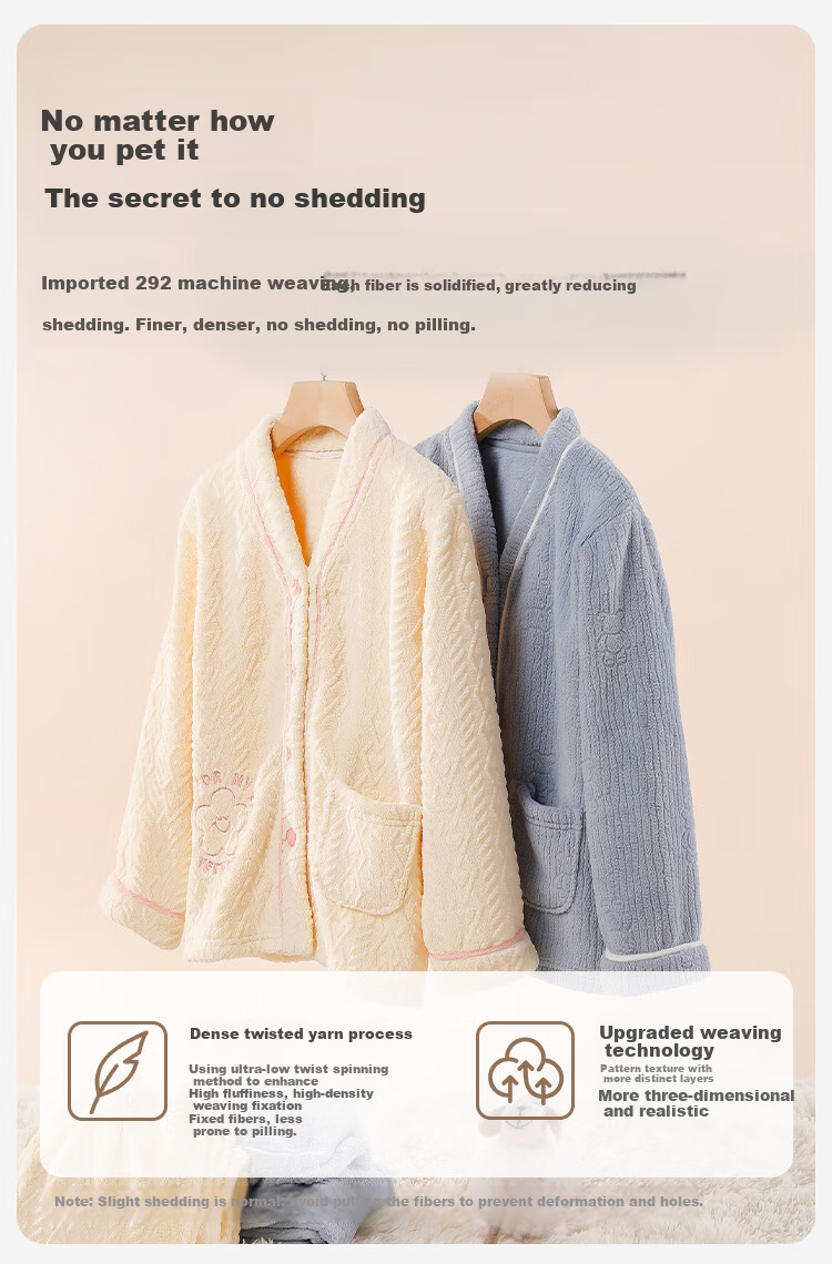 YEEHOO Kids Autumn Winter Fleece Thickened Anti-Static Pajamas Homewear for Older Children Teen Boys and Girls 9
