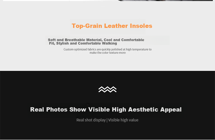 Spider King Men's Leather Shoes Spring Autumn Breathable Soft Sole Slip-On Casual Dad Shoes Black 38 8