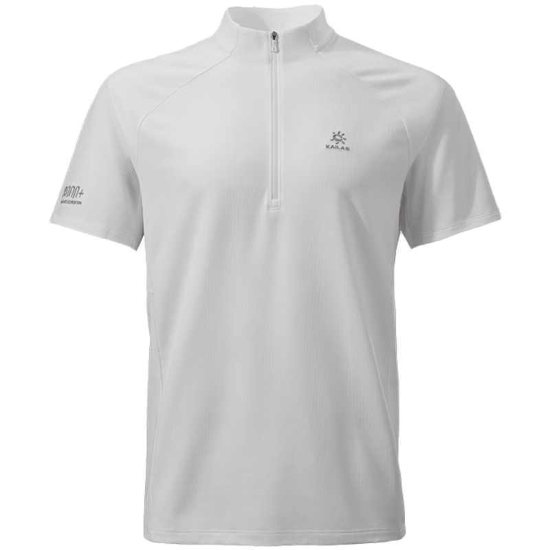 KAILAS PASO Half-Zip Short Sleeve Functional Quick-Dry T-Shirt Men 3A Antibacterial UPF50+ Sun Protection Hiking Shirt