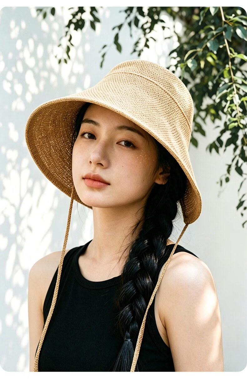 FitonTon Women's Summer Sun Protection Hat Japanese Style Face-Slimming UV Protection Breathable Travel Bucket Hat Face Shield Anti-Sunburn 13