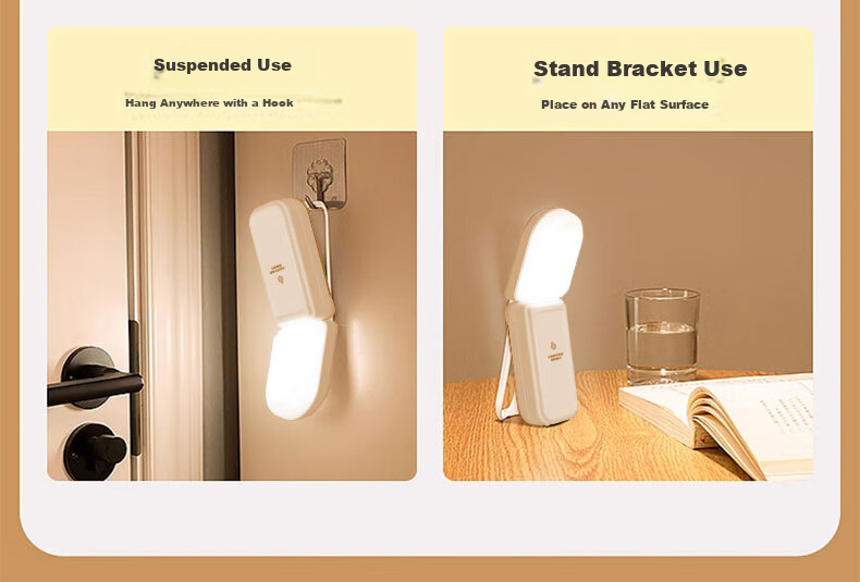 Jingqian Small Night Light Bedroom Bedside Reading Lamp Wall-Mounted Magnetic Rechargeable Desk Lamp Eye Protection Study Light 20