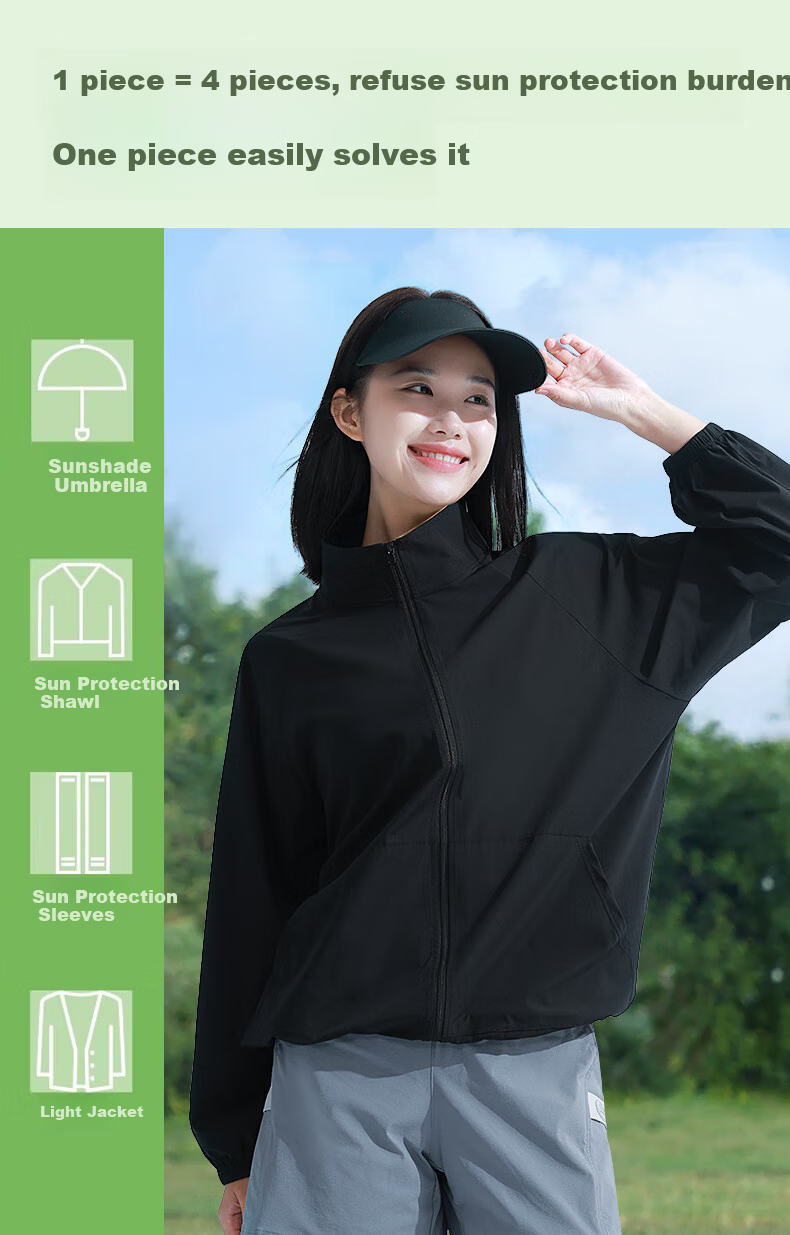 MiiOW 【UPF50+】 Women's Sun Protection Jacket 2025 New Summer Cool Lightweight Breathable UV Protection Ice Silk Sunscreen Coat 6
