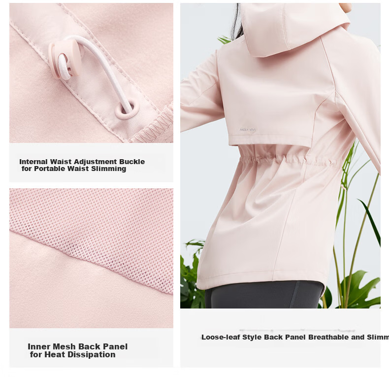 MOLY VIVI Slim Waist Softshell Jacket Women Waist-Cinching Spring Autumn New Windproof Waterproof Outdoor Mountaineering Coat Magic Vivi 2