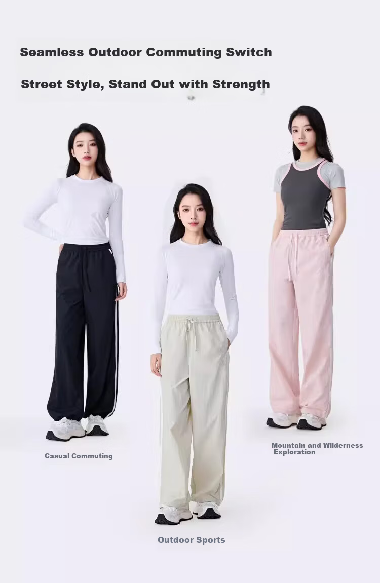 Camel Women's Outdoor Sun Protection Straight-Leg Pants 2026 Spring Summer New Moisture-Wicking Quick-Dry Lightweight Breathable Trousers 10