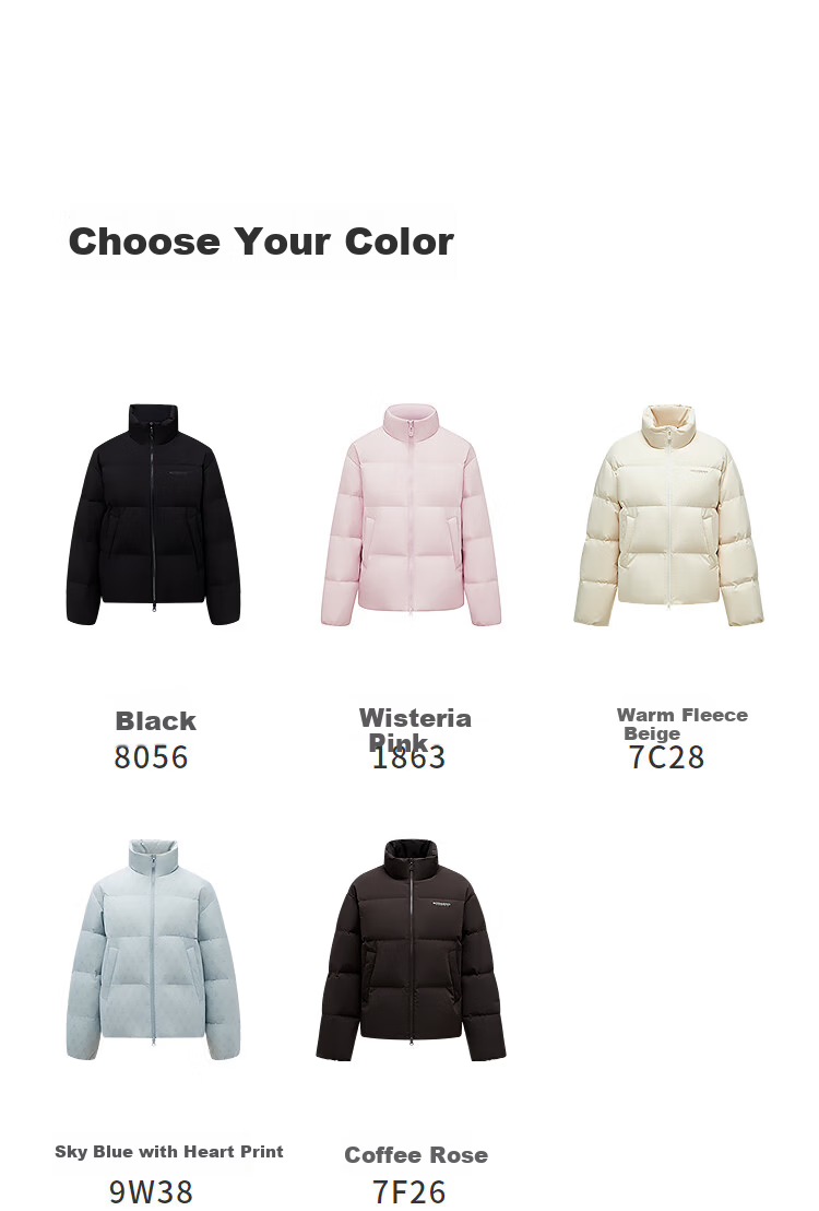 BOSIDENG Women's Off-Season 90% Down Thickened Stand Collar Slim Short Casual Warm Jacket Winter 9