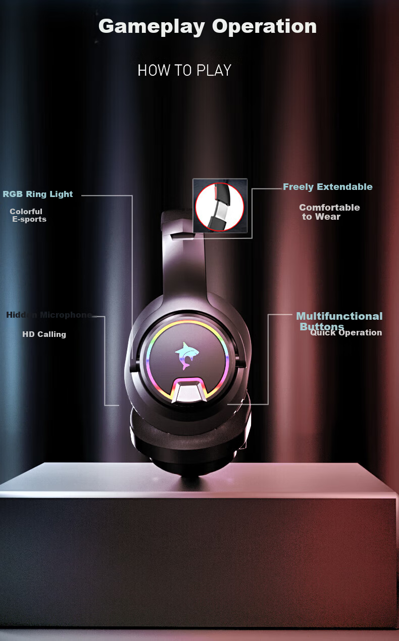 ONIKUMA Wireless Bluetooth Headphones Over-Ear Stereo Sound Cool Gaming Headset Noise Cancelling Long Battery Life Music Sports Phone Tablet Universal Comfortable Wearable Microphone Birthday Gift 24