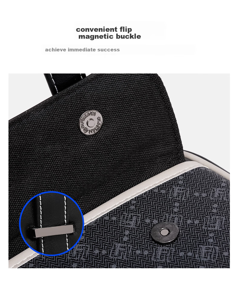 MARK FAIRWHALE Men's Shoulder Crossbody Bag Commuter Chest Bag Fits iPad Casual Fashion Trendy Travel Bag 5