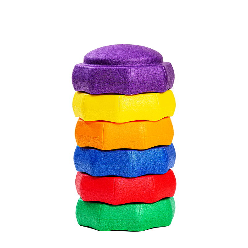 Bobby Superman Stepping Rainbow River Stones Children's Sensory Integration Training Equipment Large Motor Skills Educational Balance Beam Toy