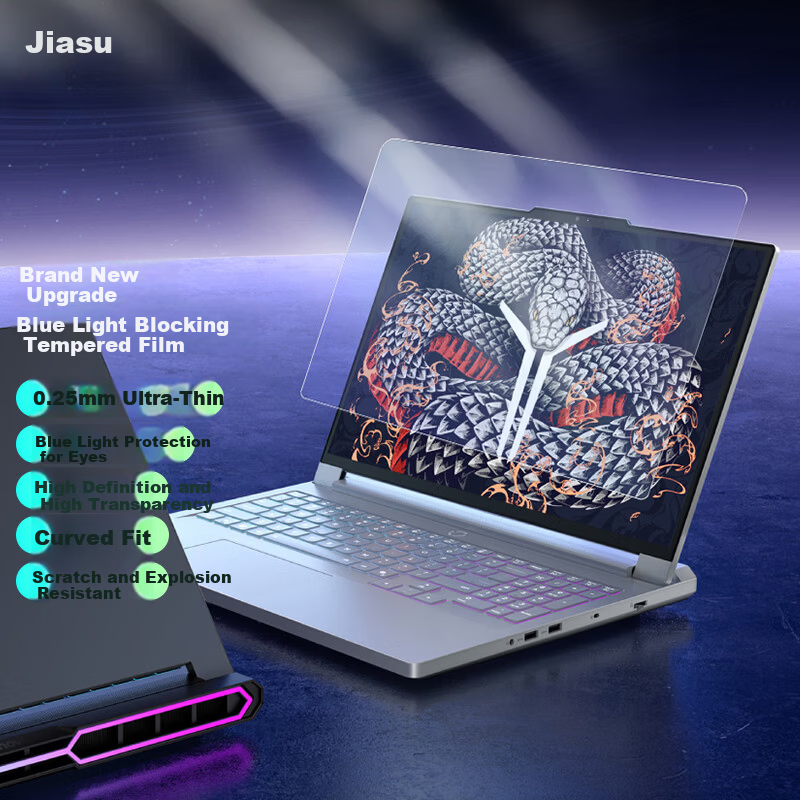 Jiasu Compatible Lenovo Legion Y7000P/R7000P/Y9000P/Y9000X/Y9000P Supreme Edition Ultra-Thin 16-Inch Blue Light Protection Tempered Glass Screen Protector Easy Application