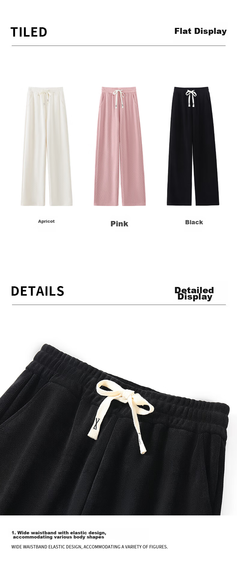 Baleno Slim Straight-Leg Pants for Women, 2026 Spring And Autumn Warm Casual Leg-Lengthening Corduroy Wide-Leg Trousers 18