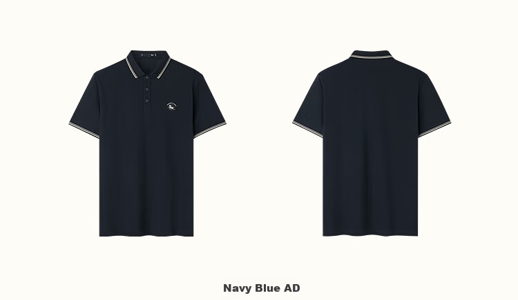 HLA Hailan Home Men's Polo Shirt 26 Year of the Horse Cool Color-Block Embroidered Collar Short Sleeve Summer 12