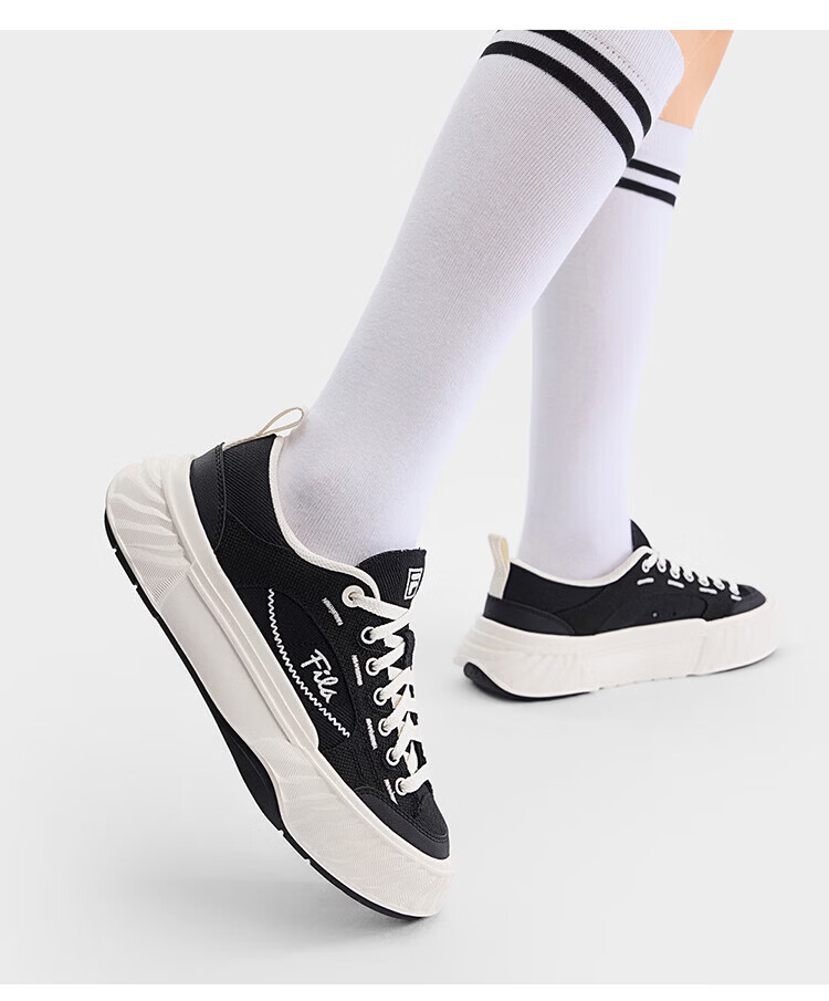 FILA Official Women's Shoes FOSSO 1+ Canvas Shoes 2026 Summer Rock Walking Shoes 1+ Fashion Casual Shoes 27