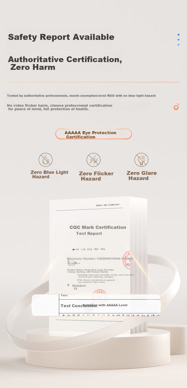 Haishibao National AA Grade Children's Eye Protection Lamp Student Study Anti-Blue Light Anti-Myopia Full Spectrum Dormitory Desk Lamp L3 21