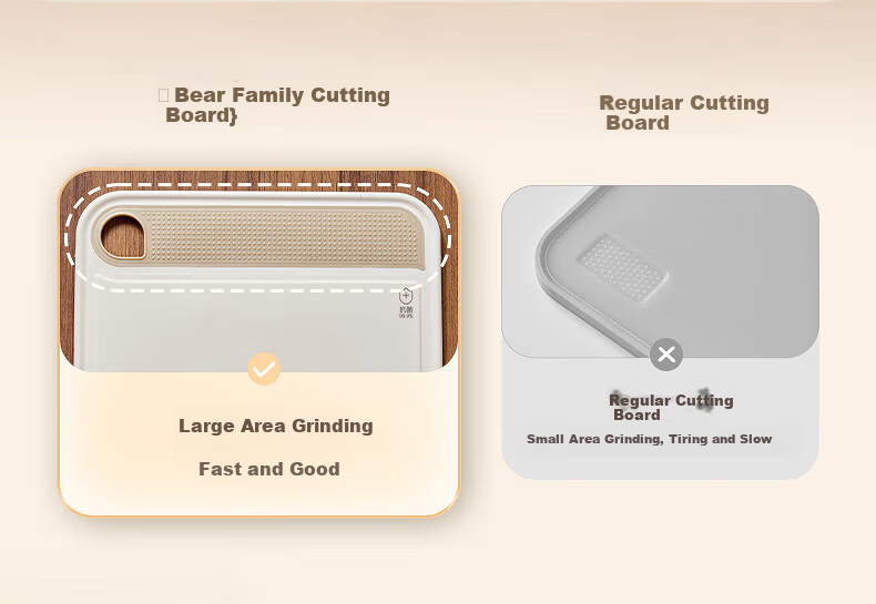 Bear Cutting Board Baby Food Chopping Board Antibacterial Mold-Resistant Food-Grade Double-Sided Cutting Board 18.5*24cm 12