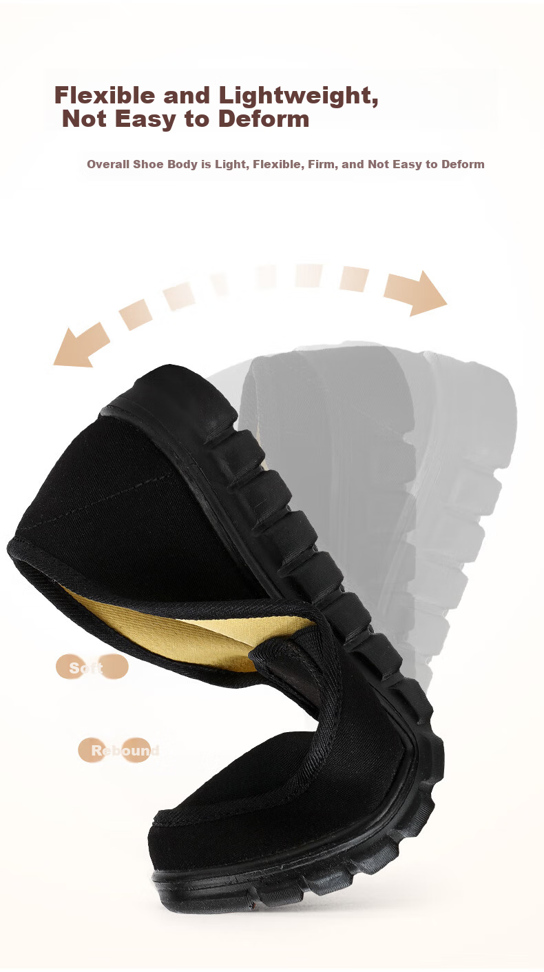Busheyuan Slip-On Work Shoes for Hotel and Nurse, Old Beijing Cloth Shoes 410-9525 Black Size 38 5
