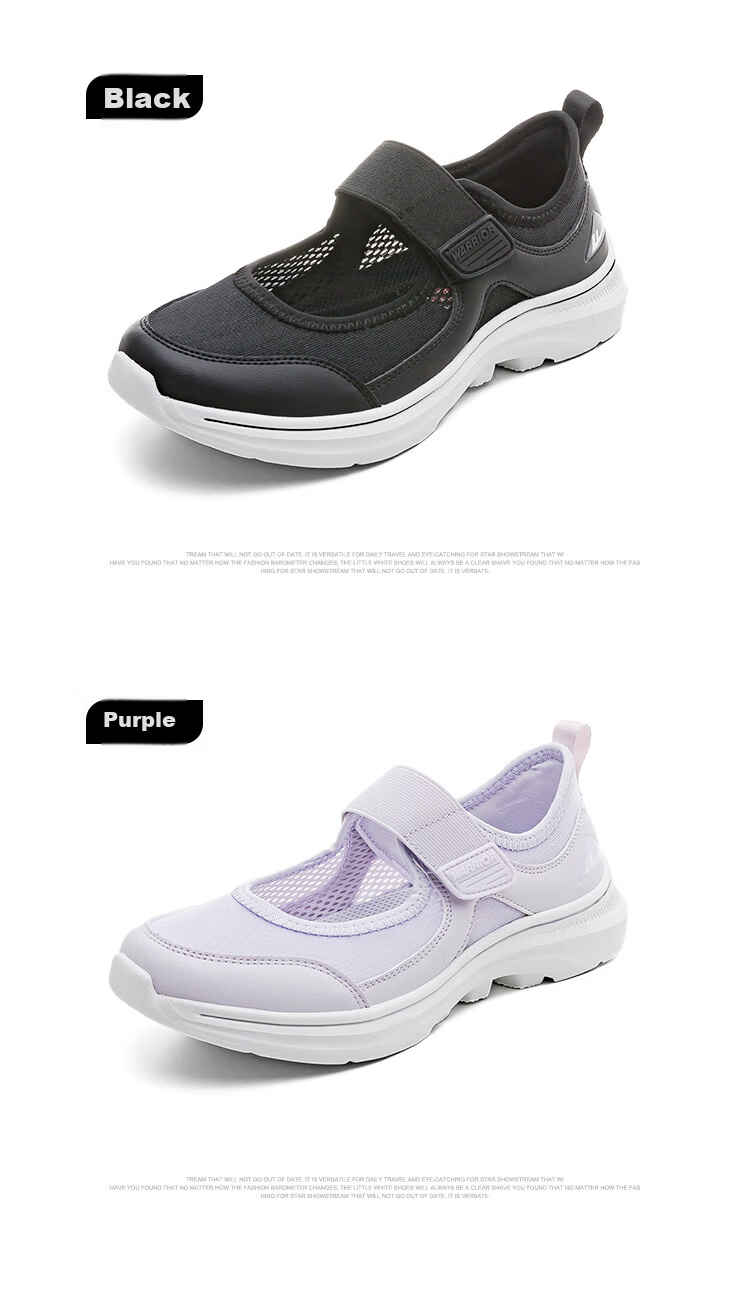 Warrior Women's Shoes 2026 New Shock Absorption and Pressure Relief Breathable Mesh Elderly Shoes Pink Size 39 25
